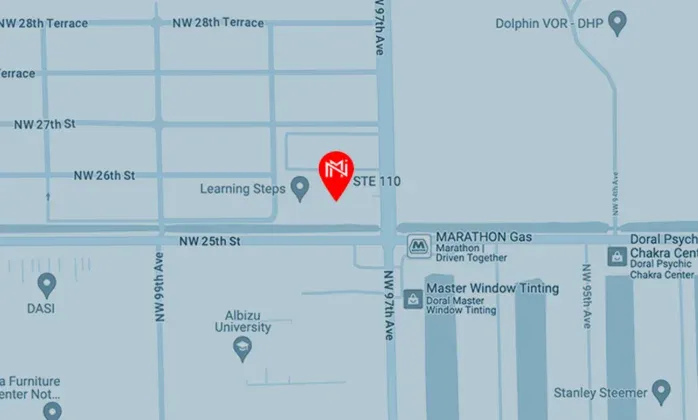 Google maps image displaying Neomedicine's Doral location