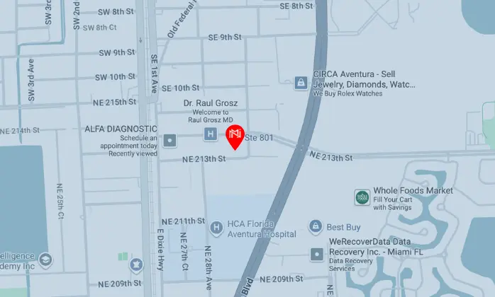 Google maps image displaying Neomedicine's Aventura location