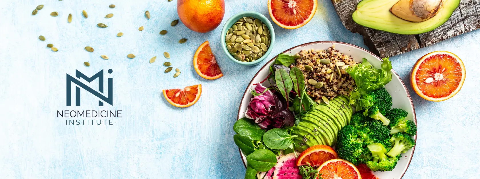 nutritious foods on a table representing precision nutrient dense foods