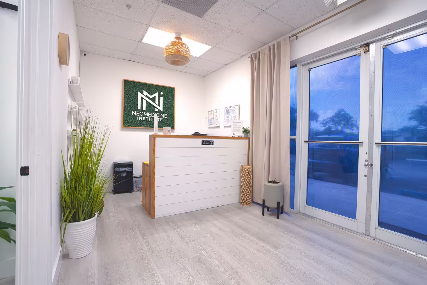 Reception area at the NeoMedicine Institute clinic in Doral, Florida